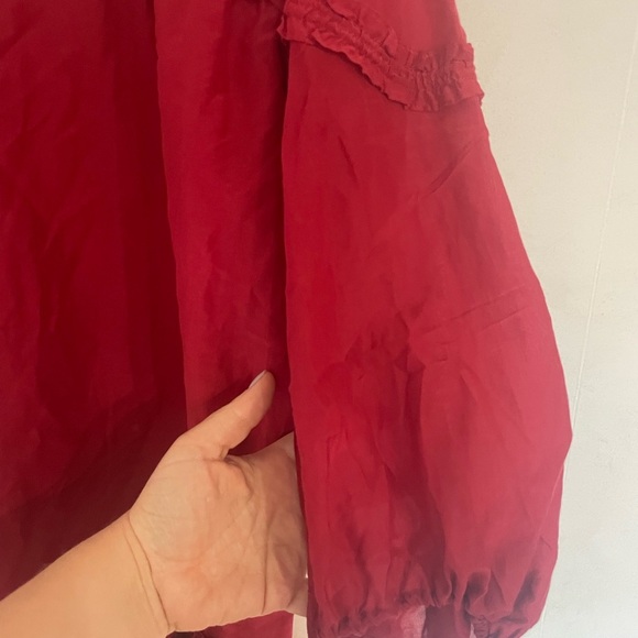 Derek Lam 10 Crosby Lane boho mini dress red tassels size 8 - Picture 10 of 11